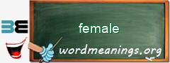 WordMeaning blackboard for female